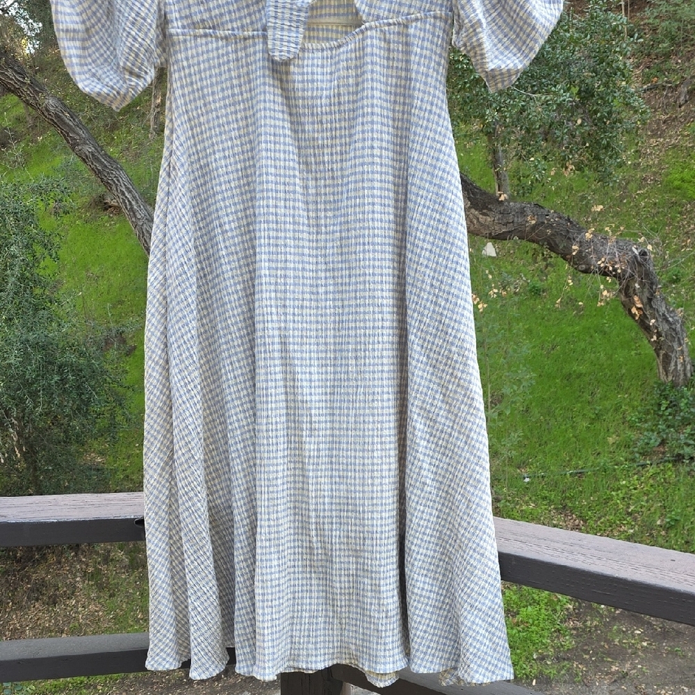 NEW $485 RHODE GINNY MIDI DRESS IN CERULEAN SIZE 6 - Picture 4 of 11
